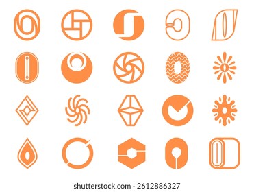 Initial Letter O Logo Element