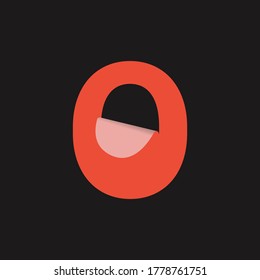 Initial Letter O Logo with Folding Icon Concept. Creative Minimal Alphabet Emblem Design Template. Graphic Symbol for Corporate Business Identity.Creative Vector Graphic Element.