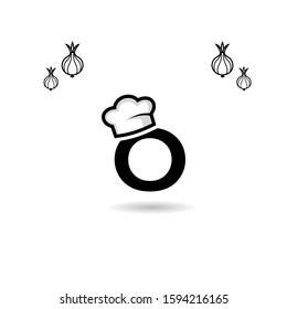 Initial Letter O Logo with hat chef for Restaurant logo