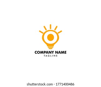 Initial letter O Logo with Light Bulb