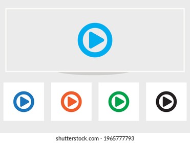 Initial Letter O Logo with Play Icon. O with Play logo design vector template