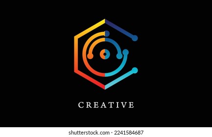 Letra inicial de la plantilla del logotipo O. adecuado para negocios, identidad de marca, internet, tienda online, etiqueta o embalaje.
