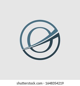 initial letter O logo template. logo inside circle