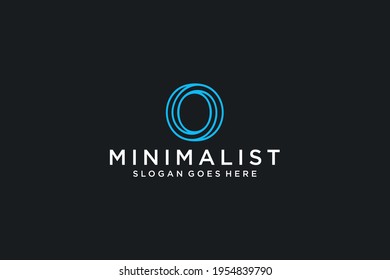 Initial Letter O Logo. Usable for Business, Technology and Branding Logos. Flat Vector Logo Design Template Element.