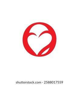 initial letter o with love valentine day