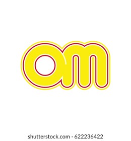 initial letter o and m. om monogram outline logo