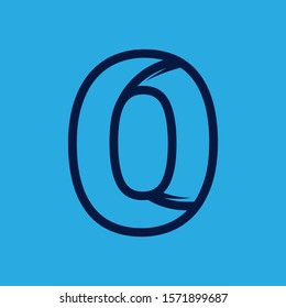 Initial letter O minimalism logo template for company or business brand