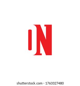 initial letter O and N, ON, NO logo, monogram flat style design template