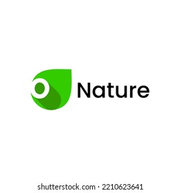 Initial Letter O Nature Icon Logo Design Tempate Element