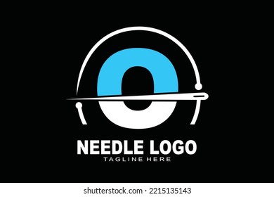 initial Letter O needle logo