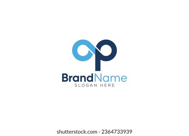 Initial letter o p creative and professional infinity logo