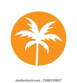 Initial Letter O Palm Logo Design Vector Template