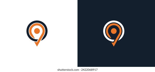 initial Letter O Pin Location Logo Concept sign icon symbol Element Design. Pinpoint Logotype. Vector illustration template