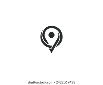 initial Letter O Pin Location Logo Concept symbol sign icon Element Design. Pinpoint Logotype. Vector illustration template