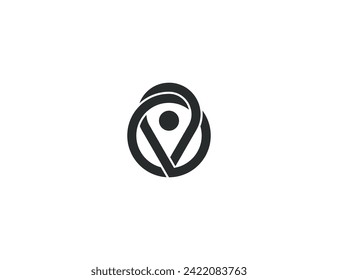 initial Letter O Pin Location Logo Concept sign icon symbol Design Element . Pinpoint Logotype. Vector illustration template