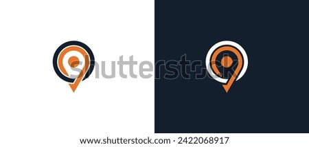 initial Letter O Pin Location Logo Concept sign icon symbol Element Design. Pinpoint Logotype. Vector illustration template