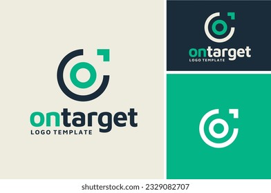 Initial Letter O with Pointer Arrow for Aim Target Cursor Logo Design