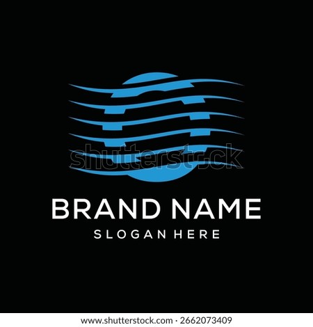 Initial Letter O River Creek Water, Ocean Sea Wave logo design vector icon template