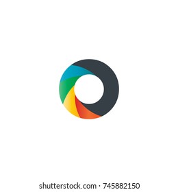 Initial Letter O Rounded Design Logo