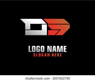 Initial letter O S logo template vector
