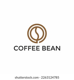 Initial Letter O Simple Coffee Bean Logo Design Template