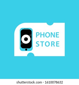 Initial letter O with Smart phone icon. phone store logo vector