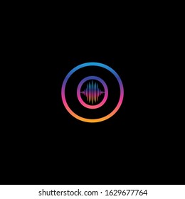 Initial Letter O Sound Weaves Logo Design Concept