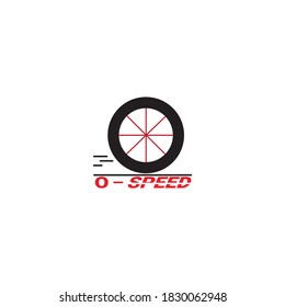 Initial Letter O Speed Logo Design Template with isolated white background