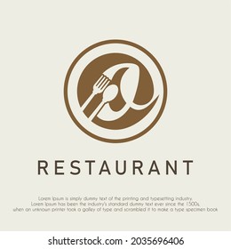 Initial Letter o With Spoon and Fork Icon for Restaurant, Catering, Cafe, Cafeteria, Food, Kitchen Retail Business Logo Design Concept	