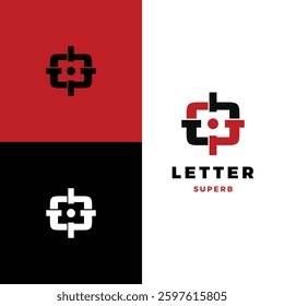 initial letter o target icon logo design template