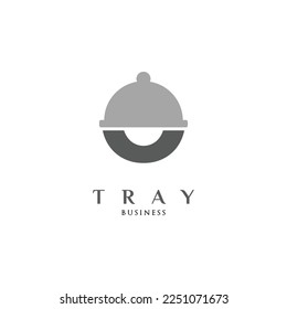 Initial Letter O Tray Food Icon Logo Design Template
