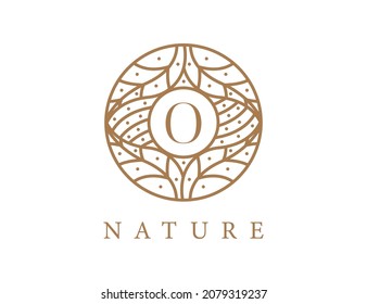 initial letter O Tropical Leaf logo. Emblem Logo Vector illustrations. Vector Logo design for natural products, flower shop, cosmetics, ecology concepts, health, spa.