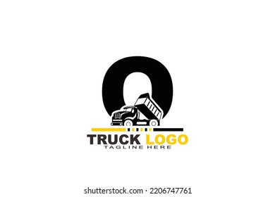 initial Letter O truck logo