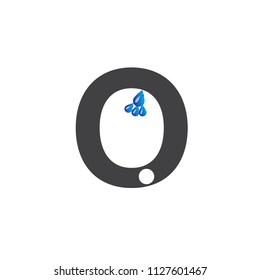 Initial Letter O With Water Drop Logo