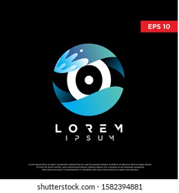 initial letter o water liquid logo. modern icon, template design