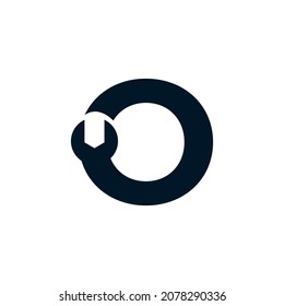 Initial Letter O Wrench Logo Design Inspiration