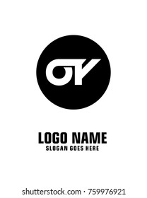 Initial letter O & Y logo template vector