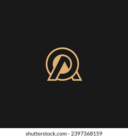 Letra inicial logotipo de OA con compañía, diseño simple y limpio de OA,
