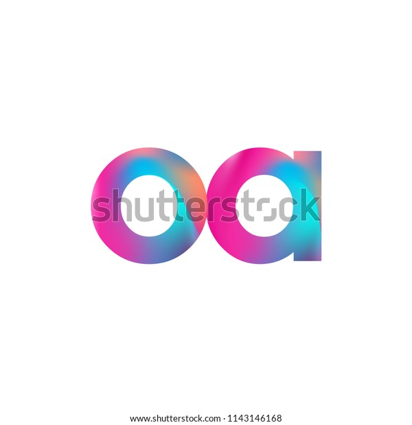 Initial Letter Oa Logo Lowercase Colorful Stock Vector (Royalty Free ...