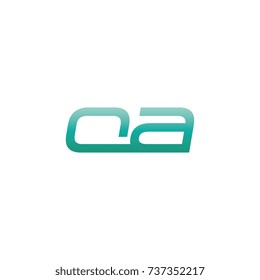 initial letter oa thin logo design