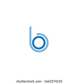 Initial letter ob or bo logo design template