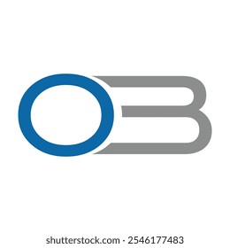 Plantilla de diseño de logotipo de icono de carta inicial OB