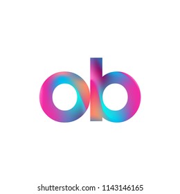 Initial Letter OB Logo Lowercase colorful design, Modern and Simple Logo Design.
