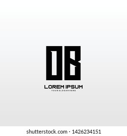 Initial letter OB minimalist art logo vector