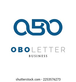 Vorlage für das Design des OBO-Symbols mit Anfangsbuchstaben