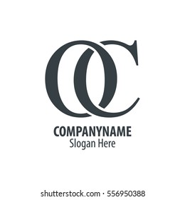 Initial Letter OC CO Isolated Logo