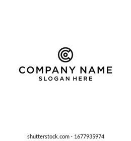 initial letter oc or co logo design vector illustration template