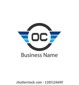 Initial Letter OC Logo Template Design