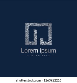 Initial Letter OC Logo Template Vector Design. Silver letter logo