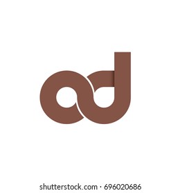 Initial Letter OD Rounded Design Logo